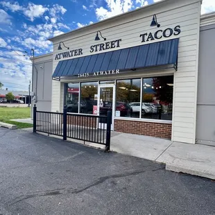 the front of the building