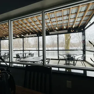 Outside seating closed for the season