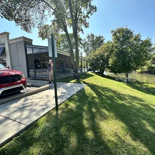 A scenic view from the outside