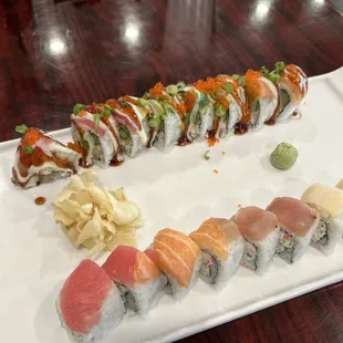 sushi and sashimi, food, sashimi, sushi