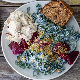 Kale Salad with chicken salad