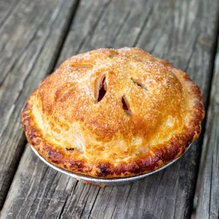 Pie featuring local peaches.