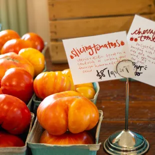 Farm Stand featuring Big Kitchen Farm tomatoes.