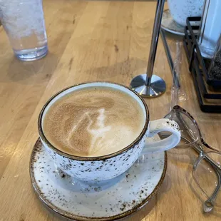 Vanilla latte with oat milk