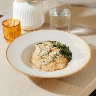 a plate of food on a table