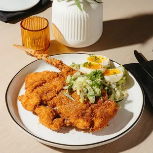 a plate of fried chicken
