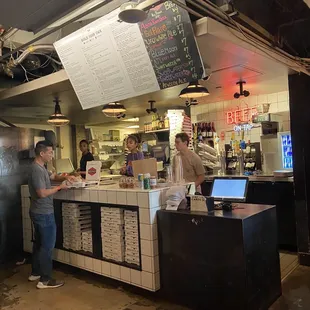 customers at the counter