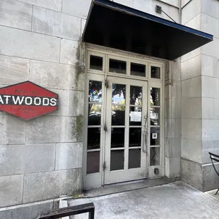 Entrance from the outside.