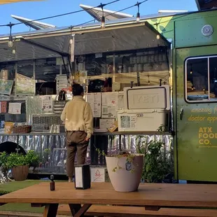 View from under the tent