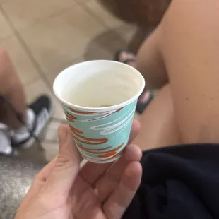 Free coffee sample! So sweet!