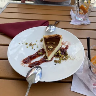 Cheesecake...like homemade.  Not my favorite cheesecake, but it was good.