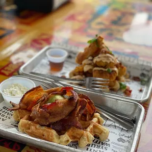 Number Seven and chicken &amp; waffles