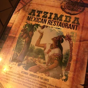 a menu for a mexican restaurant