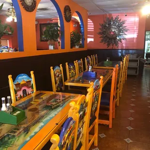 tables and chairs