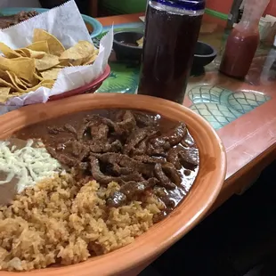 a plate of mexican food