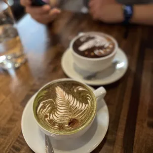 Military latte and black camo latte
