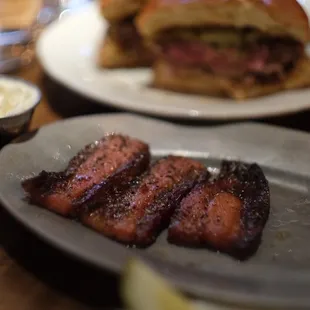 side of bacon (2 pieces missing)