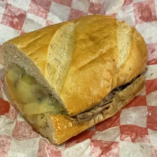 Chicago style Italian beef sandwich