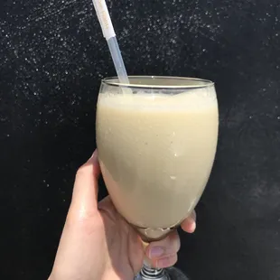 Our Durian Addict is a refreshing cold blend of coconut juice from freshly chopped coconuts and creamy durian. We call it healthy addiction!
