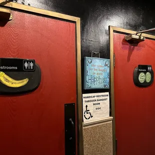Restroom doors