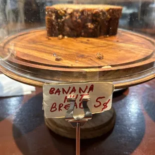 a slice of banana bread