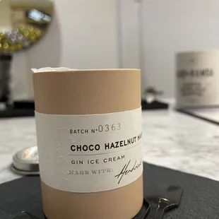 a chocolate hazelnut ice cream