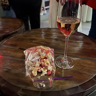 Ooh la la champagne and a candy bag!