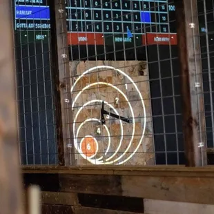 a target in a target box