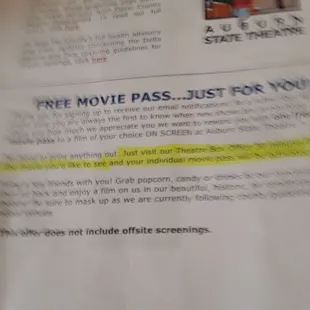 Wow. Get one free pass September 15, 2021.