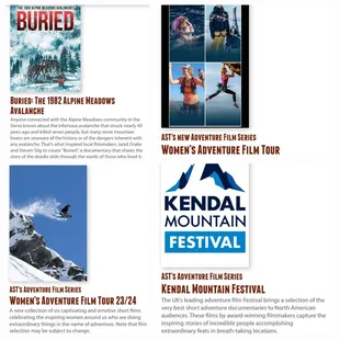 Some of the phenomenal adventure documentaries I've seen at the Auburn State Theatre