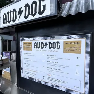 The menu