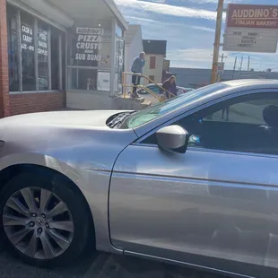 Steps are difficult. No ramp for handicapped access. But Marsha went in instead.