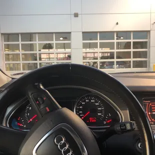 Checking in to service at 6:55 am