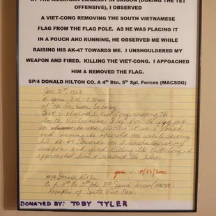 Tet explanation of the Embassy Flag