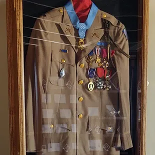 Suntan uniform with medals