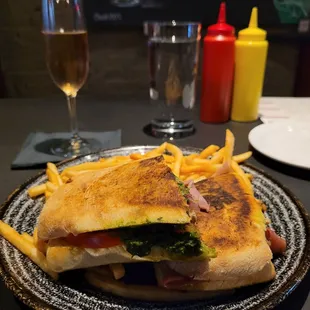 Italian sandwich with fries