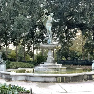 Audubon Park, off St Charles. "In Memory of Simon and Sophie Gumbel," by Isidore Konti (1919).