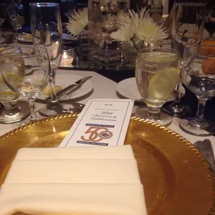 Place setting is very pretty.