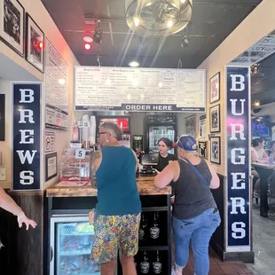 You order here and then seat yourself.