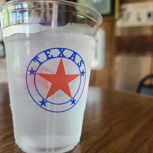 a glass of cold water