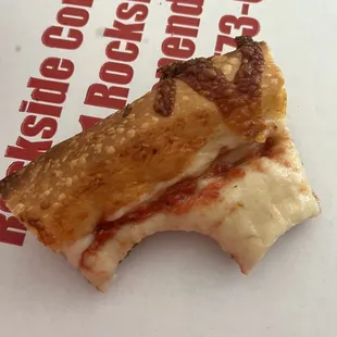 a half eaten sandwich