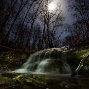The August Falls water fall located on the property.