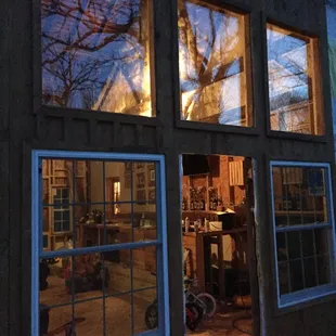 Picture of the back of the winery from the deck.