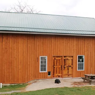 Picture of the front of the Winery, still have to complete the front roof and entrance.