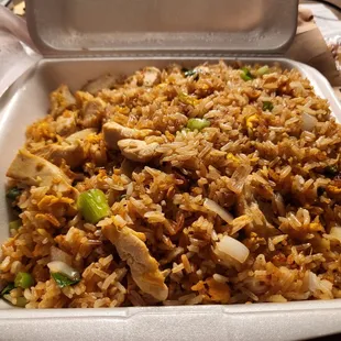 Chicken fried rice.
