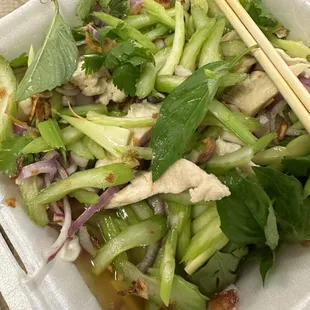 Vietnamese chicken salad.  Tastly!