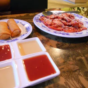 BBQ Pork  and Pork Egg Rolls