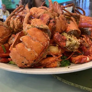 Fresh lobster and noodles