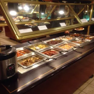 a buffet at a restaurant