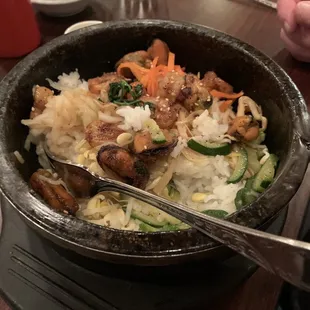 Seafood bibimbap